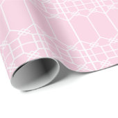 Chippendale Octagon Trellis in Pink Geschenkpapier (Rolleneckpunkt)