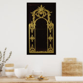 Chippendale-Spiegel, c.1750 Poster (Küche)