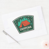 Chippewa-Camping Rechteckiger Aufkleber (Umschlag)