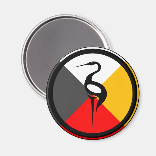 Chippewa Dodem Ajijaak Magnet (Vorderseite/Rückseite)