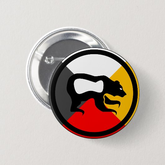 Chippewa Dodem Makwa Button (Vorne & Hinten)