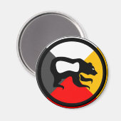 Chippewa Dodem Makwa Magnet (Vorderseite/Rückseite)