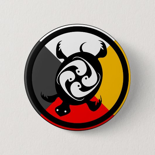 Chippewa Dodem Miskwaadesi Button (Vorderseite)