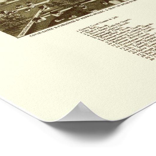 Chippewa Falls, WI Panorama Karte - 1886 Poster (Ecke)