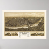 Chippewa Falls, WI Panorama Karte - 1907 Poster (Vorne)