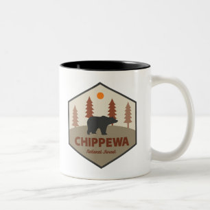 Chippewa National Forest Minnesota Bear Zweifarbige Tasse