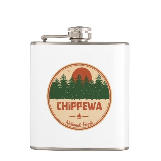 Chippewa-Nationalwald Flachmann (Vorderseite)