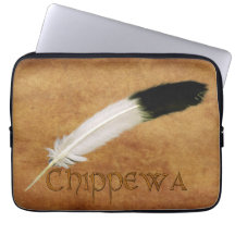 CHIPPEWA Native American Feather Laptop Sleeve