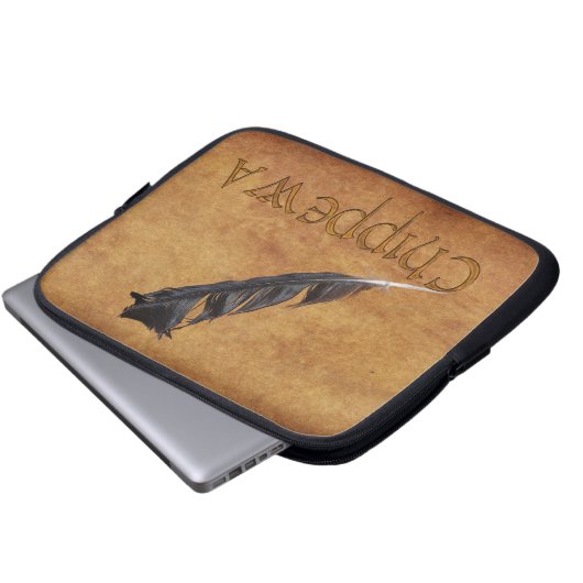 CHIPPEWA Native American Feather Laptop Sleeve (Vorne Knopf)