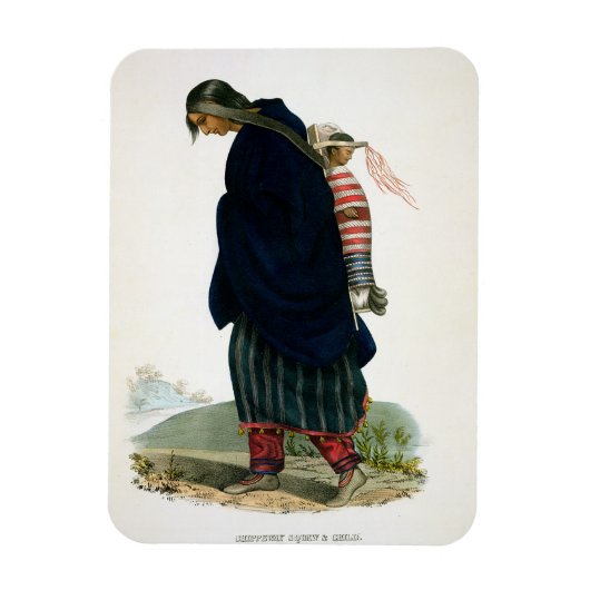 Chippeway Squaw and Child, Pub. von F.O.W. Greenou Magnet (Vertikal)