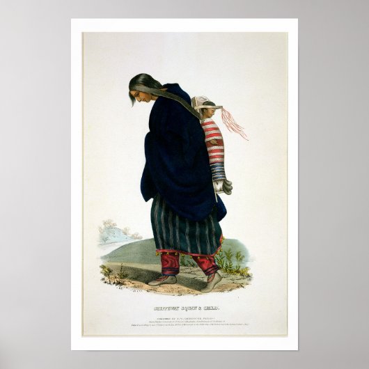 Chippeway Squaw and Child, Pub. von F.O.W. Greenou Poster (Vorne)