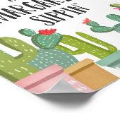 Chippin Dippin Margarita Sippin Fiesta Table Sign Poster (Ecke)