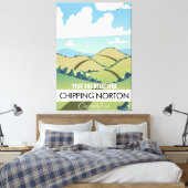 Chipping Norton Oxfordshire Wood Wall Art Leinwanddruck (Insitu (Schlafzimmer))