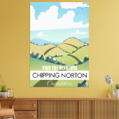 Chipping Norton Oxfordshire Wood Wall Art Leinwanddruck (Insitu (Wohnzimmer))
