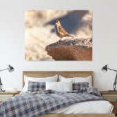 Chipping Sparrow auf dem Felsen Leinwanddruck (Insitu (Schlafzimmer))