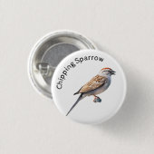 Chipping Sparrow Button (Vorne & Hinten)
