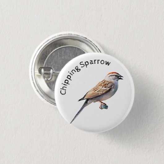 Chipping Sparrow Button (Vorne & Hinten)