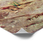 Chipping Sparrow Family and Nasturtiums Poster (Ecke)