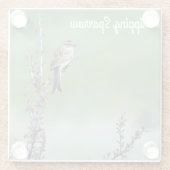 Chipping Sparrow Glasuntersetzer (Rückseite)