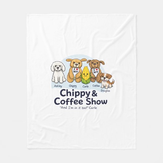 Chippy&Coffee Show Kuscheldecke Fleecedecke (Vorderseite)