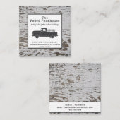 Chippy Wood Not Farmhouse Style Square Quadratische Visitenkarte (Vorne/Hinten)