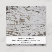 Chippy Wood Not Farmhouse Style Square Quadratische Visitenkarte (Rückseite)