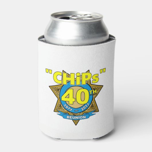 CHiPs 40th Anniversary cupholder Dosenkühler (Kanne Vorderseite)