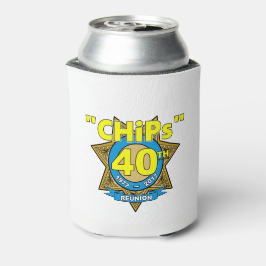 CHiPs 40th Anniversary cupholder Dosenkühler (Kanne Rückseite)
