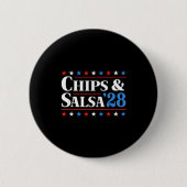 Chips And Salsa 2028 Funny Presidential Election 2 Button (Vorderseite)