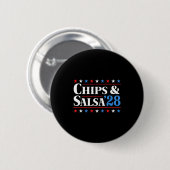 Chips And Salsa 2028 Funny Presidential Election 2 Button (Vorne & Hinten)