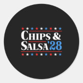 Chips And Salsa 2028 Funny Presidential Election 2 Runder Aufkleber (Vorderseite)
