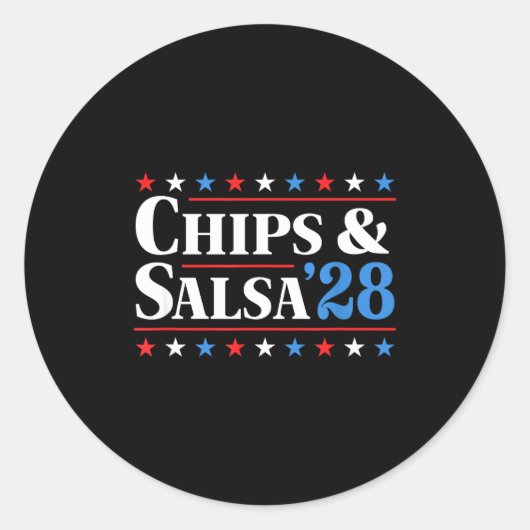 Chips And Salsa 2028 Funny Presidential Election 2 Runder Aufkleber (Vorderseite)