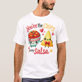 Chips and Salsa Cute Snack Illustration T-Shirt (Vorderseite)