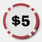 Chips aus personalisiertem Bär Composite Poker (Rückseite)