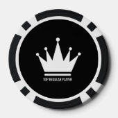 Chips aus schwarzem und weißem Poker, schwarze Str (Rückseite)