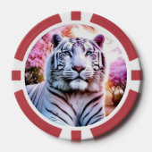Chips aus Weißtiger und Leopard, Poker (Vorderseite)