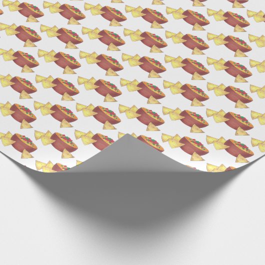 Chips Chili Con Queso Blanco Nachos Käsedip Geschenkpapier (Ecke)