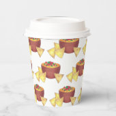 Chips Chili Con Queso Blanco Nachos Käsedip Pappbecher (Links)