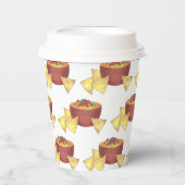 Chips Chili Con Queso Blanco Nachos Käsedip Pappbecher (Vorderseite)