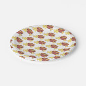 Chips Chili Con Queso Blanco Nachos Käsedip Pappteller (Schrägansicht)