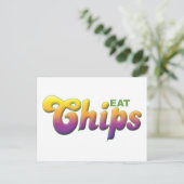 Chips, essen postkarte (Stehend Vorderseite)