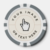 Chips für grauen Poker - Benutzerdefiniert Bild/Te (Vorderseite)