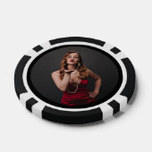 Chips für Poker aus schwarzem und weißem Foto (Einzeln)