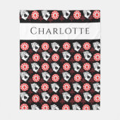 Chips für Poker und Kartenspielen Fleecedecke (Vorderseite)