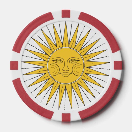 Chips für Vintage Sun- und Moon-Poker (Vorderseite)