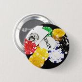 Chips Gambling Casino Gewinnen Spiel Luck Risiko W Button (Vorne & Hinten)