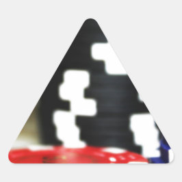 Chips Gambling Casino Gewinnen Spiel Luck Risiko W Dreieckiger Aufkleber