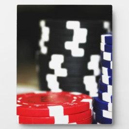 Chips Gambling Casino Gewinnen Spiel Luck Risiko W Fotoplatte