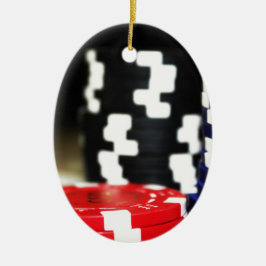 Chips Gambling Casino Gewinnen Spiel Luck Risiko W Keramik Ornament