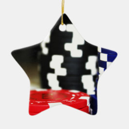 Chips Gambling Casino Gewinnen Spiel Luck Risiko W Keramik Ornament